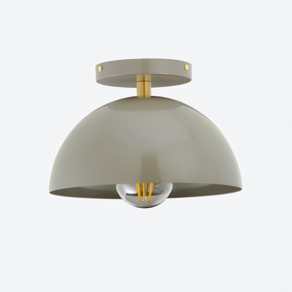Hemisphere Flush Mount in Quartz Grey Etsy Australia
