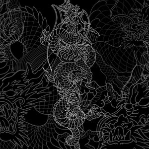 Japanese Dragon Procreate Stamp Kit - Etsy