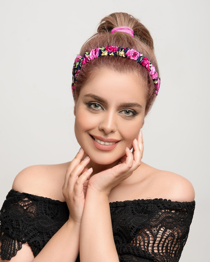 Multi Style Stretch Headband Bandana Black Headband Head Wrap Etsy