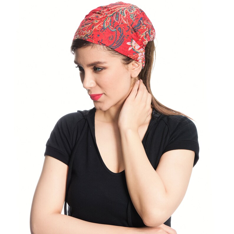 Multi Style Stretch Headband Bandana Black Headband Head Wrap Etsy