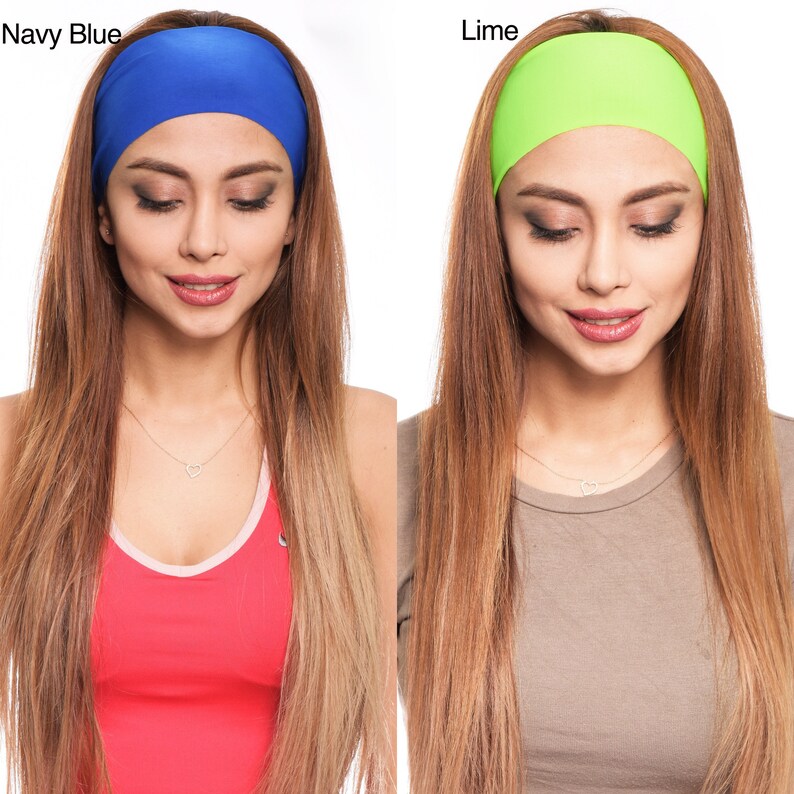 Stretch headband 18 colors yellow headband head wrap headbands Etsy