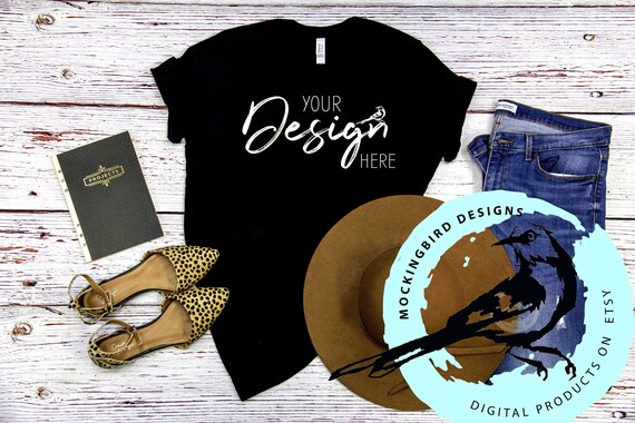 Download T Shirt Mockup Black Bella Canvas Mockup Leopard Mockup Etsy