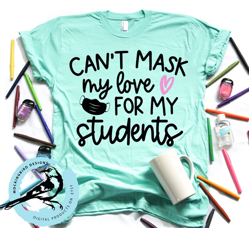 Download Teacher svg Digital I Can't Mask my Love for my students | Etsy