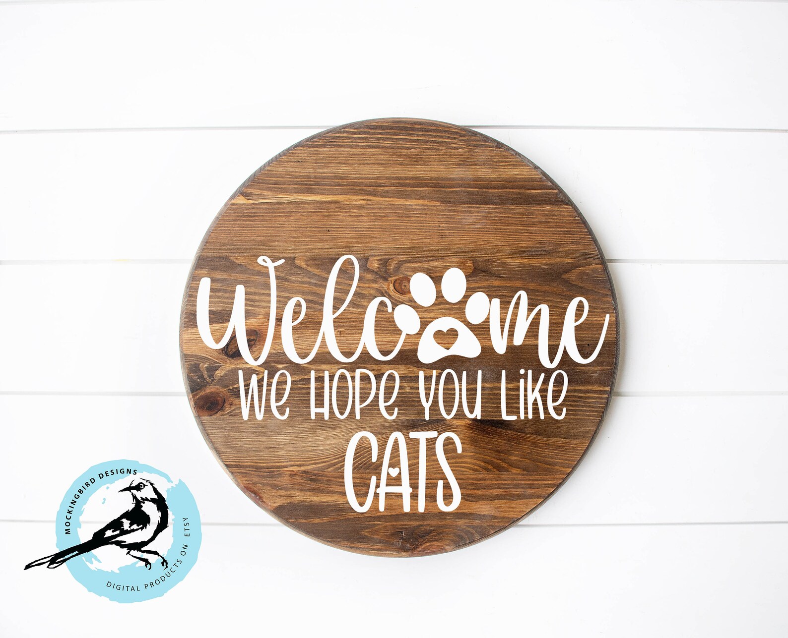 Welcome We Hope You Like Cats Svg Welcome Svg Door Round Etsy