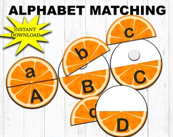 Alphabet Matching Puzzle: Montessori Learning Game (PDF Printable)