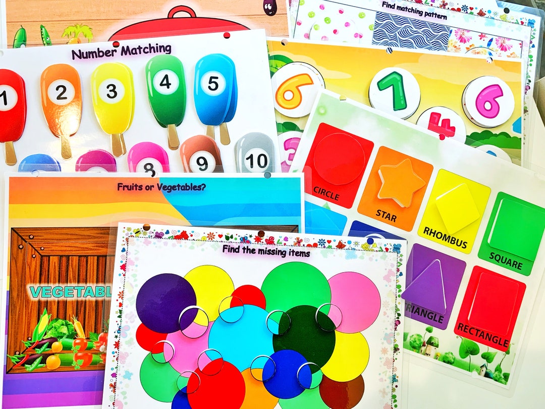 Toddler Learning Binder 3D Printable Laminated 5 Mil Fine Motor Skills ...