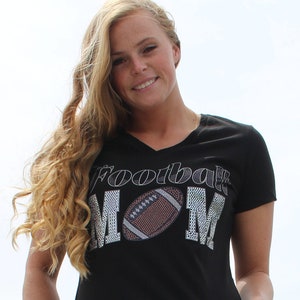 Football Mom Tshirt, Football Mom Shirt, Football Mom Hoodie, Football Mom Rhinestones, Football Mom Sparkly, Football Mom Bling