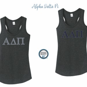 ADP Alpha Delta Pi Cartas Racer-back Tank