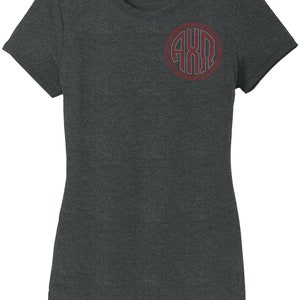 Camiseta AXO Alpha Chi Omega Monogram Ladies