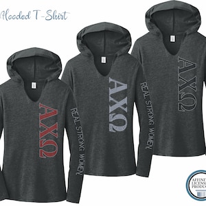 AXO Alpha Chi Omega Sideways Camiseta con capucha