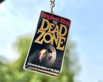 DEAD ZONE - Stephen King - mini 1st Edition 1979 Book keychain / Earring
