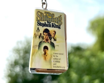 THE SHINING - Stephen King - mini 1st Edition 1977 Book keychain / Earring