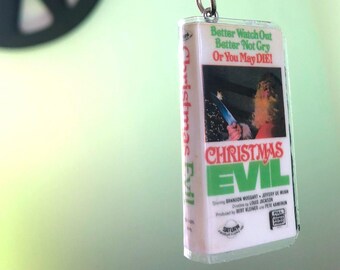 CHRISTMAS EVIL - VHS mini keychain