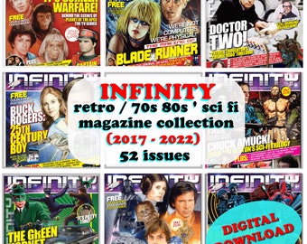 Collection de magazines rétro de science-fiction INFINITY 52 numéros | 2017 à 2022 | Téléchargement numérique