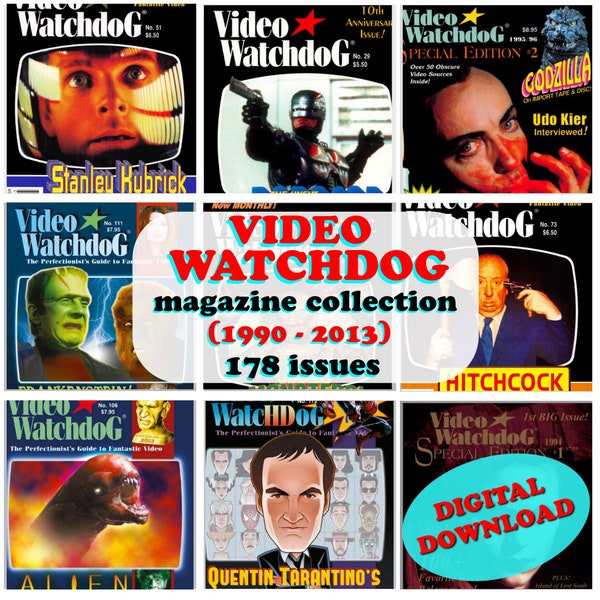 VIDEO WATCHDOG Magazine Collection | 178 Issues | 1990 to 2013 | PDF Digital Download