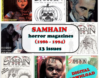 SAMHAIN Horror Magazine Collection 13 issues | 1986 to 1994 | Digital Download