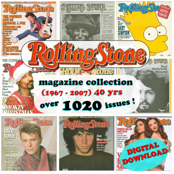 ROLLING STONE Collection 1027 issues ! | 1967 to 2007 | 40 Years | PDF Digital Download