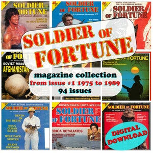 SOLDIER of FORTUNE Vintage Magazine Collection | 94 issues | 1975 to 1989 | PDF Digital Download