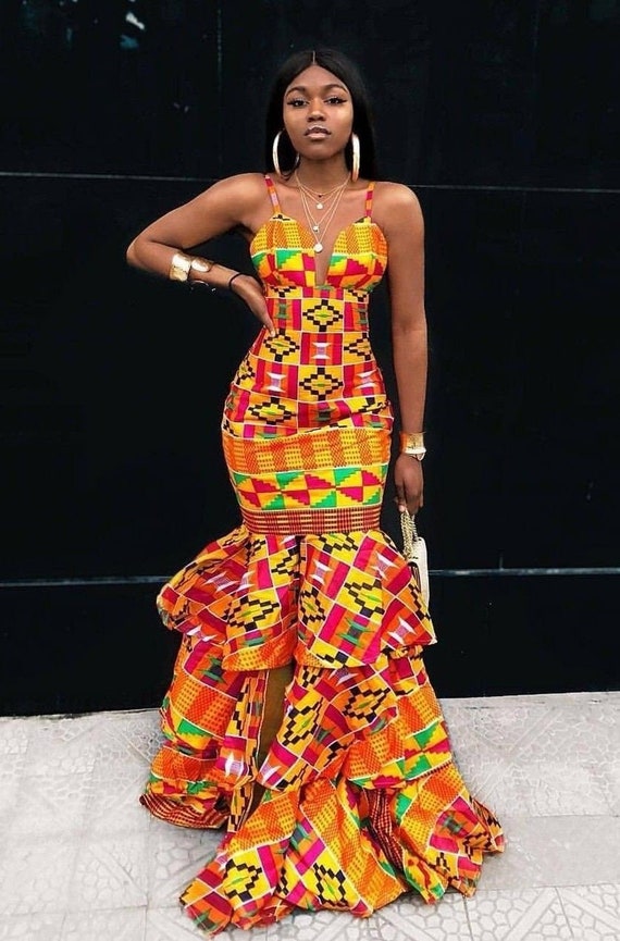 african homecoming dress