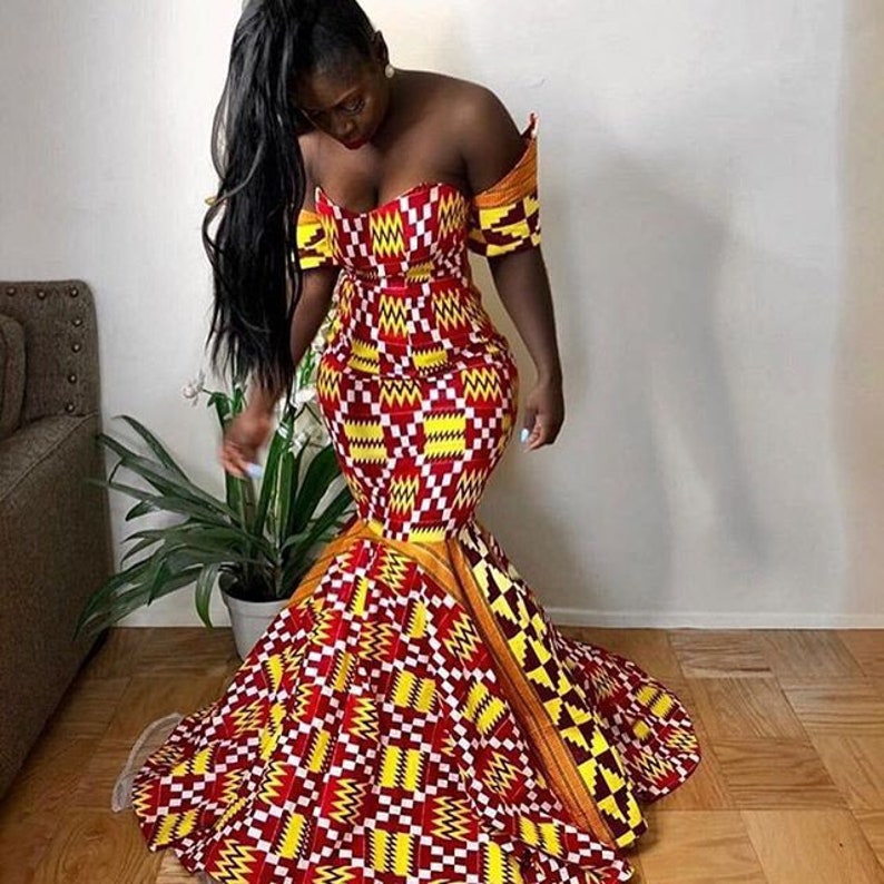 kente mermaid dress