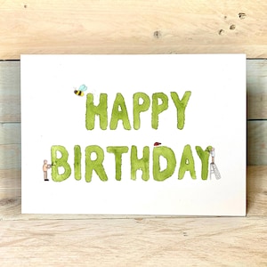 Personalised Topiary Birthday Card | gardening birthday card, dad birthday card, garden themed birthday card, birthday wishes for him,unique