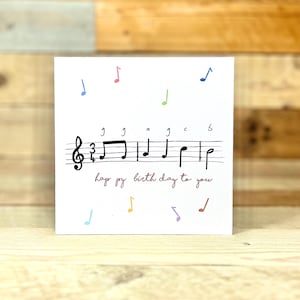 Personalisierte musikalische Geburtstagskarte | Musiker Geburtstagskarte, Musiknoten, Musiklehrer, Musikalische Grußkarte, Tochter Geburtstagskarte