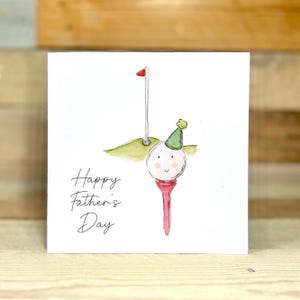 Personalisierte Golf Vatertagskarte | Karte für Papa, personalisierte Karte, Illustration, handgemachte Karte, männlich, handgemachte Dad Karte, Karte für Dad