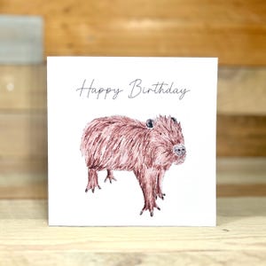 d'anniversaire Capybara personnalisée | carte d'anniversaire pour elle, carte de fille, petite-fille, capybara mignonne, carte d'anniversaire d'ami, pour soeur