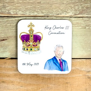 Coronation Coaster | king charles iii coronation keepsake, coronation memorabilia, coronation keepsake, royal coronation gifts, king charles