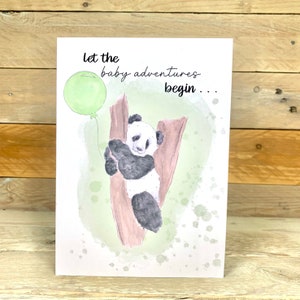 Personalisierte Panda New Baby Karte | Herzlichen Glückwunsch Karte Schwangerschaft | Herzlichen Glückwunsch Baby | Babypanda | Karte für frischgebackene Eltern | Neue Baby-Karte
