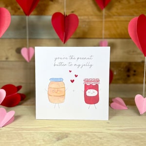Personalised Peanut Butter Jelly Valentines Card | cute valentines day card, happy valentines day, funny card, jelly and peanut butter