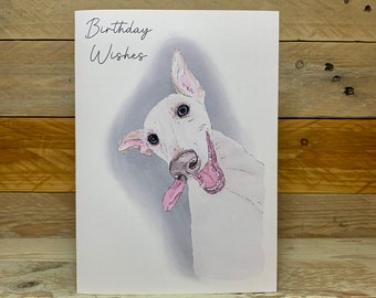 Funny Whippet Birthday Card | Greeting Card | Birthday Card | Sighthound Greeting Card | Animal Lover Card | Whippet Card | Cute Card