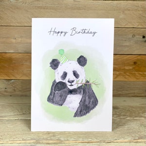 Personalisierte Panda Geburtstagskarte | illustrierte Geburtstagskarte, Freunde Geburtstagskarte, fröhlich, Geburtstagskarte Teenager, Sohn Geburtstag, süße Pandakarte