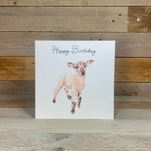 Personalised Lamb Birthday Card | farming birthday, friends birthday card, birthday cards, eco friendly card, sheep farm, for nephew