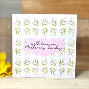 carte florale personnalisée dimanche des mères de famille | cartes de fête des mères faites main, cartes florales illustrées, cartes de fête des mères vintage, carte pour nounou