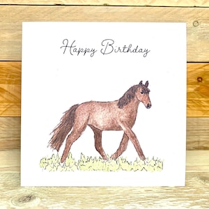 d'anniversaire personnalisée cheval | carte pour fille, carte d'anniversaire de soeur, cartes d'anniversaire d'adolescent, cartes d'anniversaire d'amis, anniversaire de poney