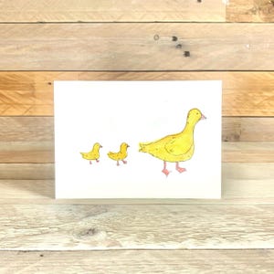 Duck Notelet | blank card, blank greeting card, small card, duck, ducklings, cards for her, thankyou cards, blank stationery, duck lover