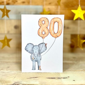 Personalised 80th Birthday Card | 80th birthday, 80 years old card, mum 80th birthday card, milestone birthday, customized birthday cards
