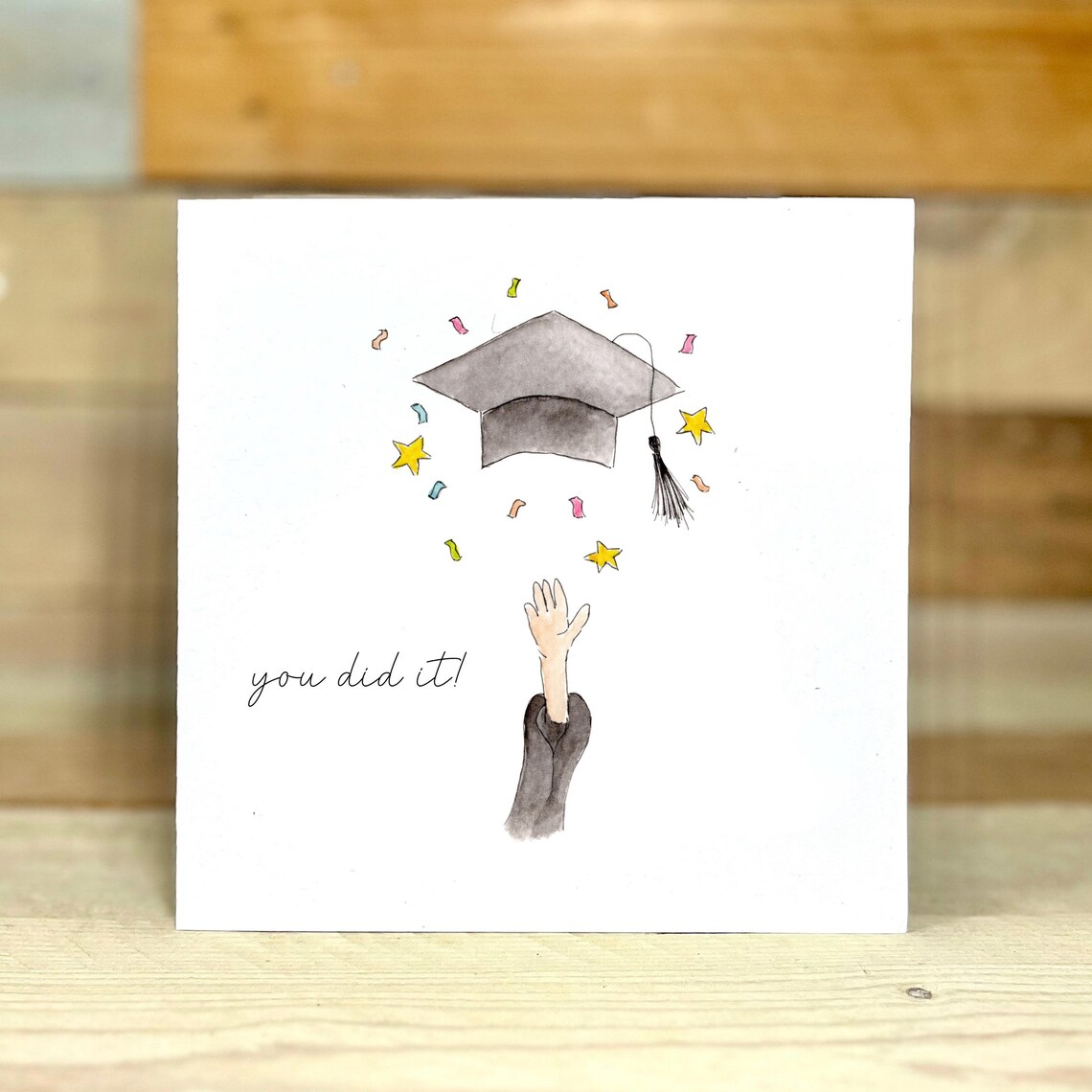 Personalised Graduation Hat Card | Mortar Board, Proud of You, Graduate ...