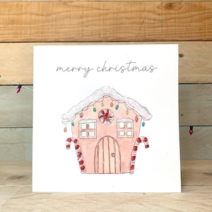 Personalised Gingerbread House Christmas Card | friends christmas card, christmas cards for girlfriend, christmas card, family xmas card