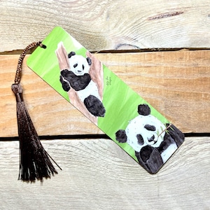 Panda Bookmark | metal bookmark, kids animal bookmark, cute bookmarks for kids, panda lover gift, panda lover gift for mother, mens bookmark