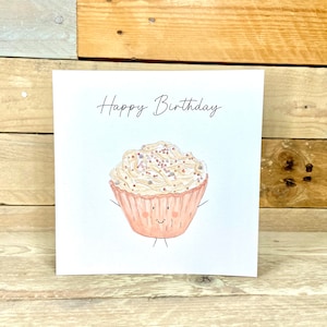 Personalisierte Cupcake Geburtstagskarte | Geburtstagskarten, Geburtstagskarte für beste Freunde, Geburtstagskarte für Freunde, Karte für Tochter, Karte für Sie, Kuchenliebhaber