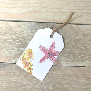 Seashells Gift Tag | wedding gift tags, birthday gift tags, blank gift tags, ocean gift wrap, gift tag, gift tags for her, pretty gift tags