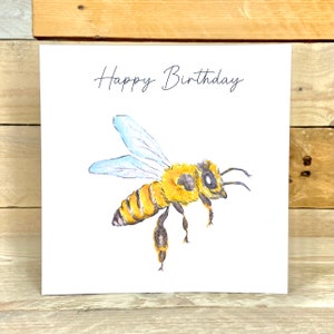 Personalised Bee Birthday Card | bee themed birthday card, happy birthday card, cute birthday card, beekeeper, honey bee, hand drawn