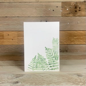 Notelet de fougère | Cartes vierges | faire-part | Notelet | Fougères | Amoureux des fleurs | Fleurs | Vert | Carte verte | Carte A6 | Remarques | Envoyer une note