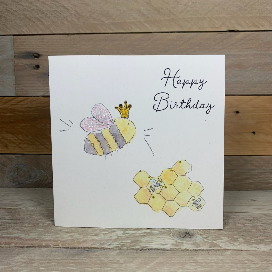 You're A Queen Bee Birthday Card - Etsy