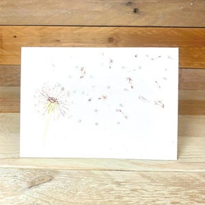 Blank Dandelion Notelet | personalised note card, , pack of greeting cards, note cards with envelopes, mini cards, small card, just to say