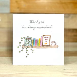 Personalised Teachers Assistant Thankyou Card | end of year gift, end of term, pre school, card for teacher, ta card, best teacher gift