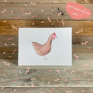 Rosie die rote Henne Notizlet | Huhn Karte | Bauernhof Karte | Karte Tier | Blanko Karten | Einladungen | A6 Karten | Notizen | Senden Sie eine Nachricht