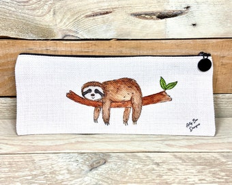 Sloth Pencil Case | school supplies, sloth lover gift, pencil bag, sloth, christmas gift, pencil pouch, back to school, pencil case